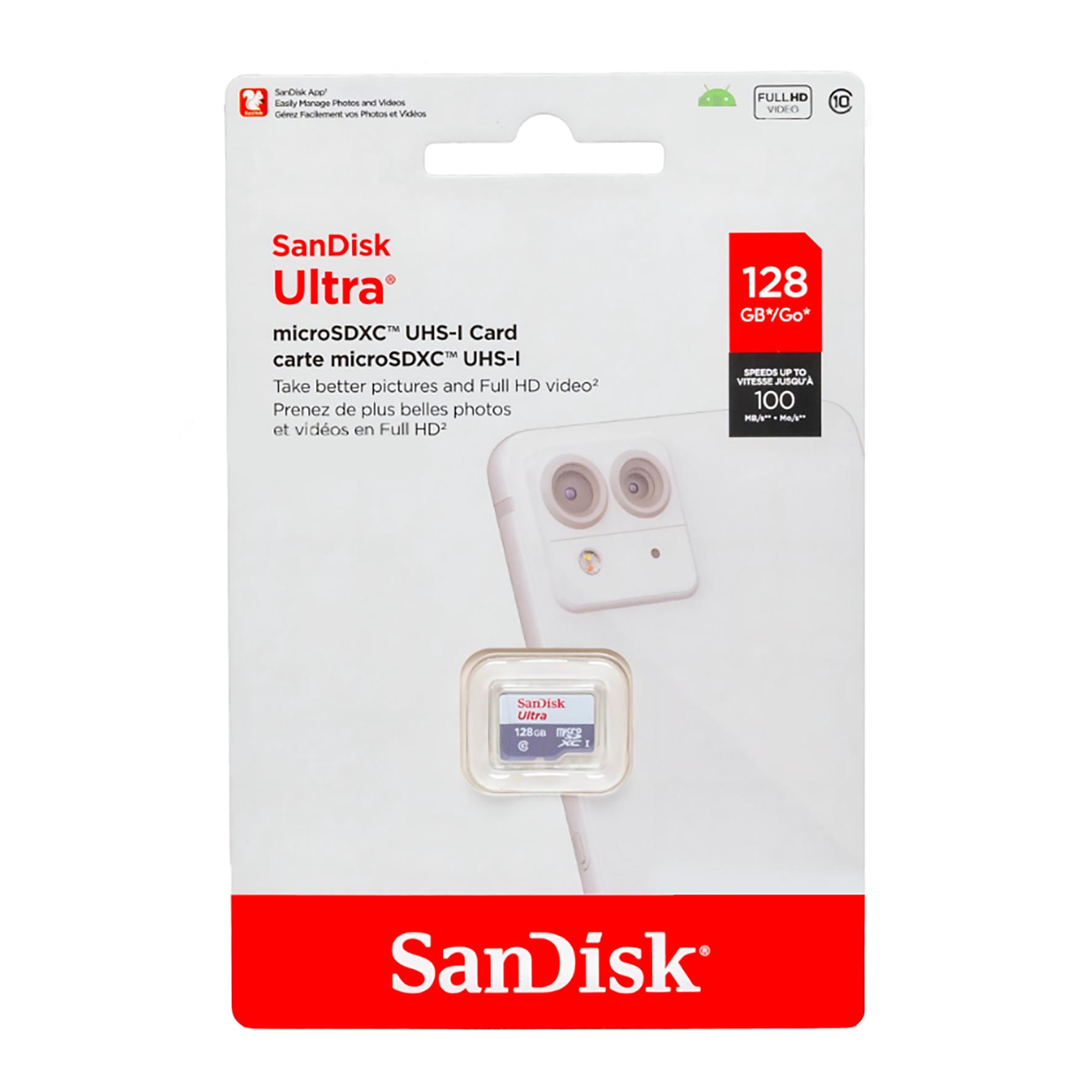 Карта памяти MicroSDXC SANDISK Ultra 128GB UHS-I